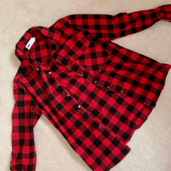 Red Classic Flannel Shirt - Picture 1 of 3